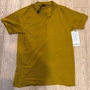 lululemon men’s metal vent tech polo 2.0 in mustard yellow